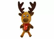 Chuckle City Xmas Plush Toy Reindeer Мягкая игрушка для собак "Рождественский олень", 19 см
