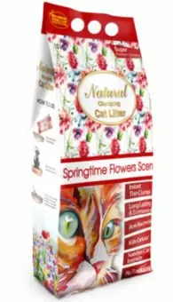 Indian Cat Litter Cat's Choice Springtime Flowers - Бентонитовый наполнитель для кошачьих туалетов ароматизированный | Весенний букет