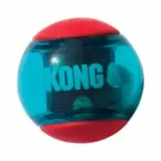 Kong Squeezz Action Игрушка для собак Мяч полупрозр. красно-синий