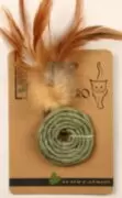 Mon Tero - Колечко с перьями (эко-игрушка с кошачьей мятой для кошек) 
