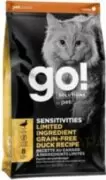 GO! SOLUTIONS SENSITIVITIES + LIMITED INGREDIENT GRAIN FREE Duck Recipe for Cats (31/15) - "ГОУ" безерновой с уткой для котят икошек