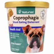 NaturVet Coprophagia - Жевательные таблетки для собак и щенков от поедания экскрементов, 70 шт