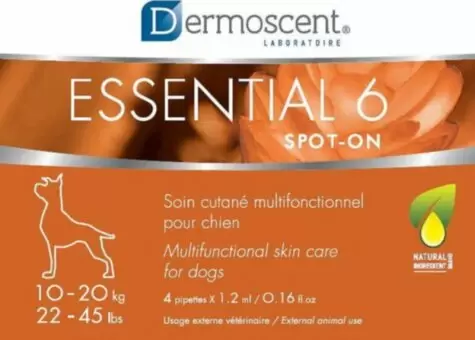 Dermoscent Essential 6® spot-on капли для кожи и шерсти для собак 10-20 кг - 1 пипетка