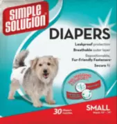 Simple Solution Disposable Diapers - Гигиенические подкладки для животных, 30 шт