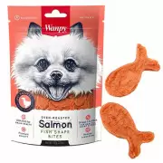 Wanpy salmon fish shape bites - кусочки лосося рыбки лакомство для собак 0,1 кг