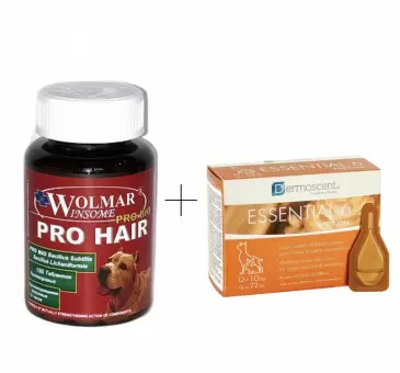 WOLMAR Pro Bio PRO HAIR  + Dermoscent Essential 6® spot-on капли для кожи и шерсти для собак 0-10 кг - 1 пипетка