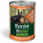 Monge Grain Free Mini Adult Duck - Влажный корм с уткой, тыквой и цукини для собак мелких пород, 400 г