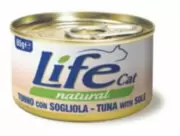 LifeCat - Влажный корм для кошек тунец с камбалой 85 г