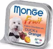 Monge Dog Fruit c уткой и апельсином кусочки в паштете, 100 гр