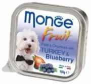 Monge Dog Fruit - Влажный корм с индейкой и черникой, 100 г