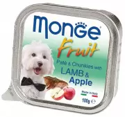 Monge Dog Fruit - Влажный корм с ягненком и яблоком, 100 г