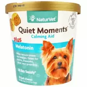 NaturVet, Quiet Moments - успокоительное плюс мелатонин, 70 мягких жевательных таблеток