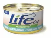 LifeCat - Влажный корм для кошек тунец с кальмарами 85 г