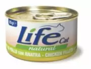 LifeCat - Влажный корм для кошек курица с уткой  85г