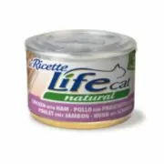 LifeCat "LE RICETTE" - Влажный корм для кошек  курица с ветчиной и стручковой фасолью 150г