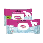 Inodorina Refresh Talco - Влажные салфетки для ухода за животными (аромат Талька)