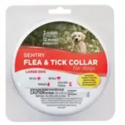 Sentry Flea&Tick Large ошейник от блох и клещей для собак крупных пород, 6 месяцев защиты, 56 см, 2 шт