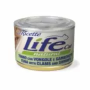 LifeCat  "LE RICETTE"- Влажный корм для кошек тунец с мидиями и креветками 150 г
