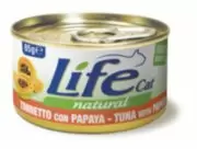 LifeCat - Влажный корм для кошек тунец с папайей 85 г