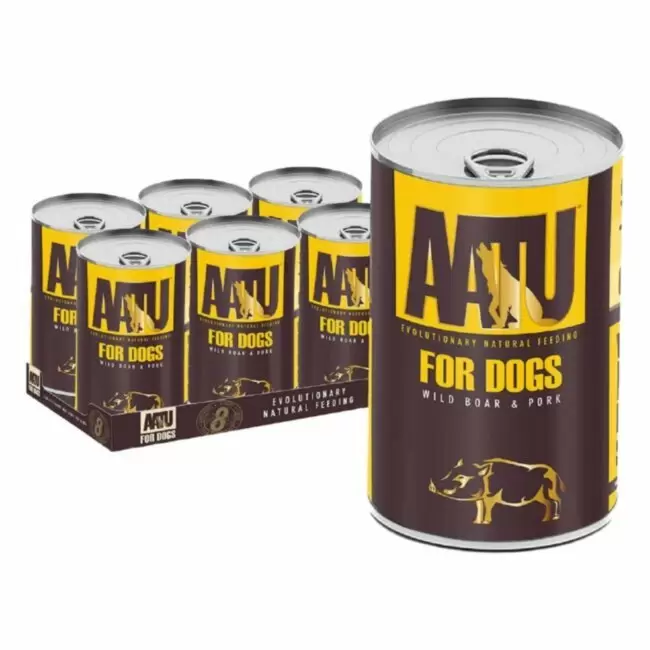 AATU Wild Boar and Pork - Консервы "AATU" для взрослых собак с мясом дикого кабана и свининой, 400 г