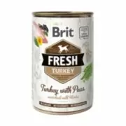Brit Fresh Turkey with Peas - Влажный корм с кусочками свежей индейки и горошком, 400 г