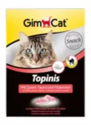 GimCat Topinis Quark - Витаминные мышки с таурином и ТГОС со вкусом творога, 220 гр
