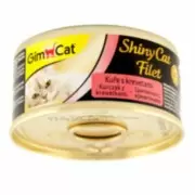 GimCat ShinyCat Filet Chicken Shrimp - Консерва с кусочками филе курицы и креветками для кошек, 70 г