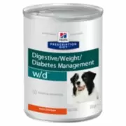 Hill's Prescription Diet w/d Digestive - Влажный диетический корм для собак при поддержании веса и сахарном диабете с курицей, 370 г