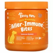 Zesty Paws Aller-Immune Bites Добавка для собак, снижающая риск возникновения сезонных или пищевых аллергий, 90 таб