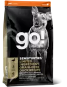 Go! Sensitivities Grain Free Duck Recipe беззерновой с уткой для щенков и взрослых собак, 10 кг