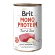 Brit Mono Protein Beef and Rice - Монопротеиновый влажный корм с говядиной и рисом, 400 г