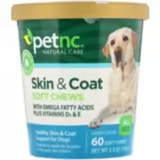 Pet Naturals Skin & Coat -  Жевательные пастилки для собак для кожи и шерсти (60 шт.)