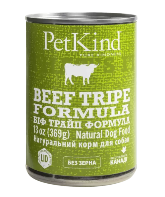 PetKind Beef Tripe Formula - Влажный корм для собак с говядиной и рубцом, 369 г