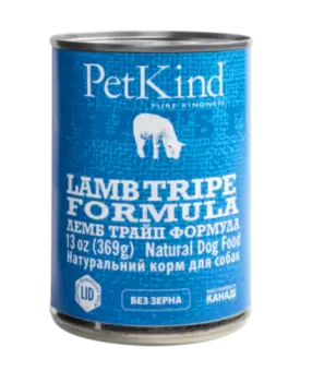 PetKind Lamb Tripe Formula  - Влажный корм для собак с новозеландским ягненком, мясом канадской индейки и овечьим рубцом, 369 г