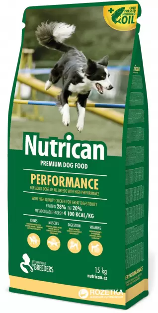 Nutrican Performance - Корм для взрослых активных собак, 15 кг